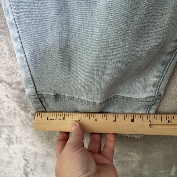 J Jill Jeans Women 16 Authentic Fit Cropped Stretch Raw Hem Denim Light Blue - Picture 12 of 12